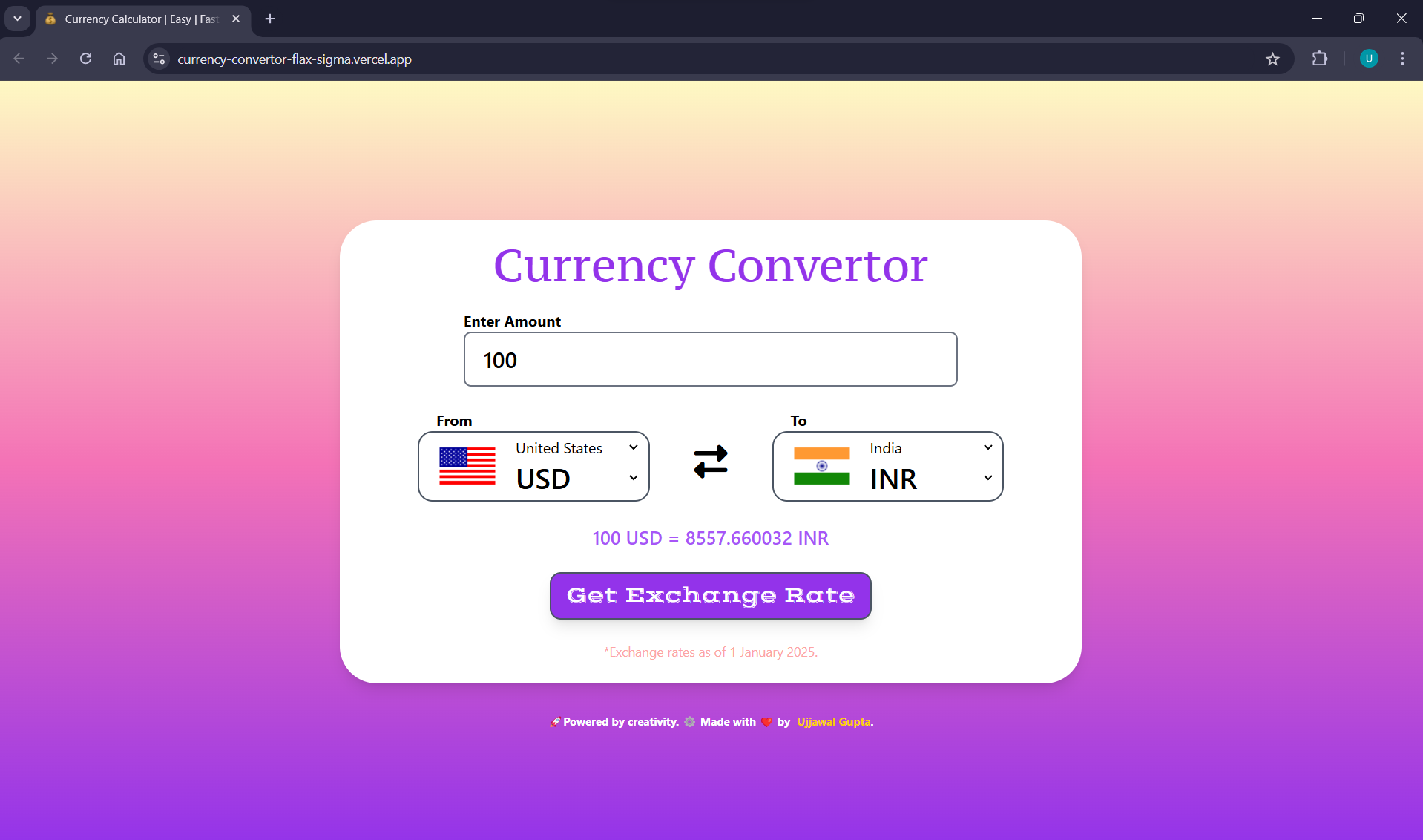 Currency Convertor Project